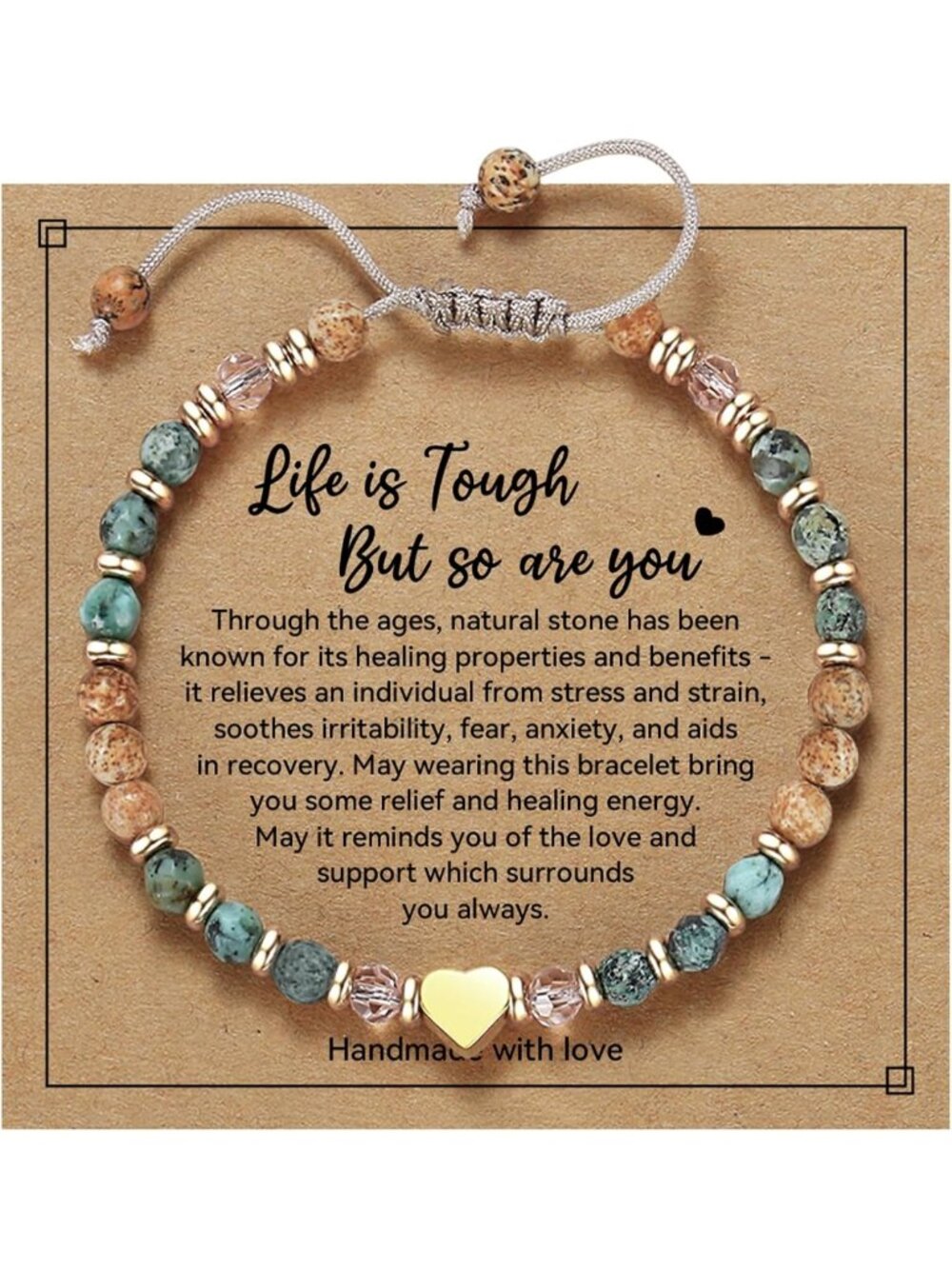 Natural Stone Inspirational Bracelets - Unique Birthday Gifts for Her